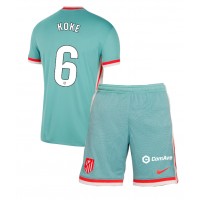 Camiseta Atletico Madrid Koke #6 Visitante Equipación para niños 2024-25 manga corta (+ pantalones cortos)